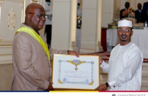 Le Président congolais Félix Tshisekedi élevé à la Dignité de Grand Croix par le Tchad