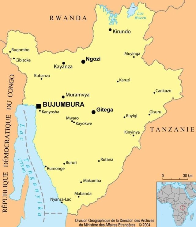 Carte Burundi